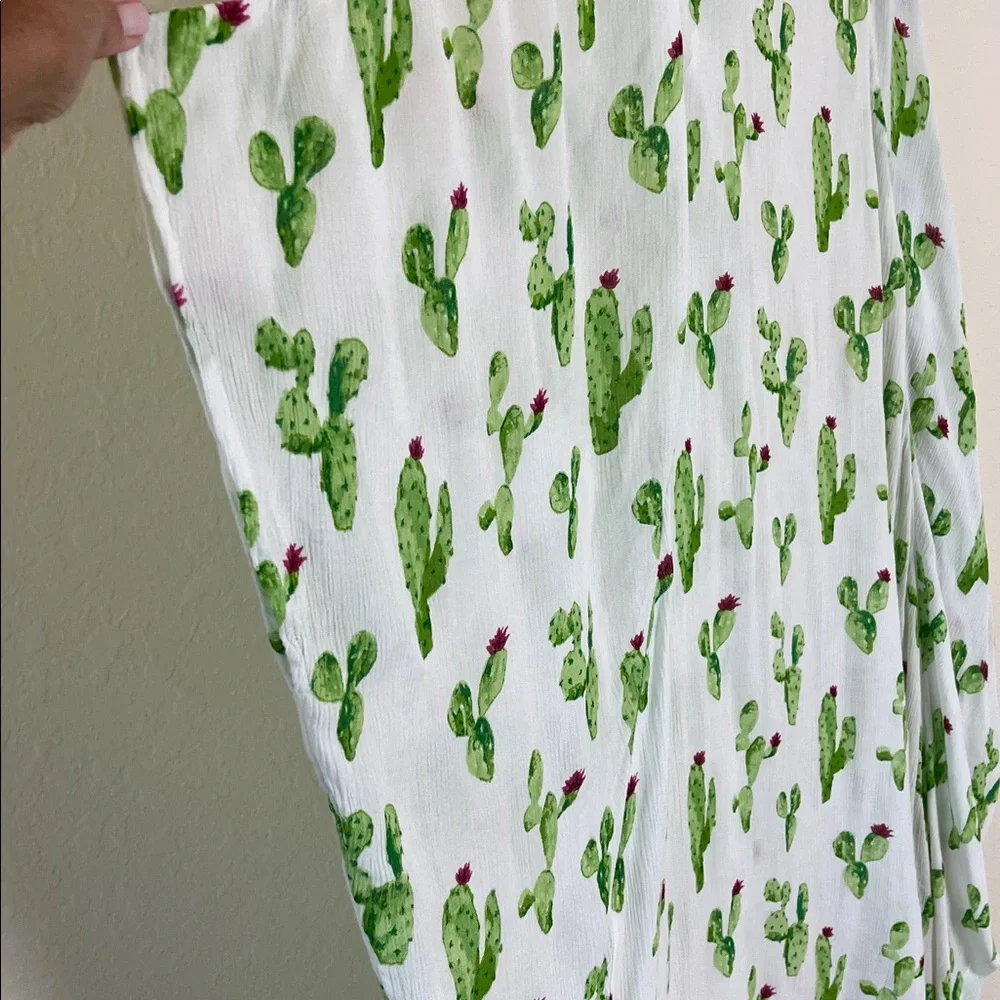 Mud Pie Caitlin Tassel Kimono Cactus Lime Green Pink Beach Cover Up